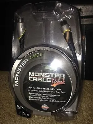 Monster ProLink Midi Cable 25' Gold Connectors - NEW • $29.99