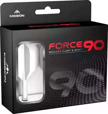 New - Mission Force 90 All-in-One No6 White One Piece Flight & Stem Darts System • £9.95