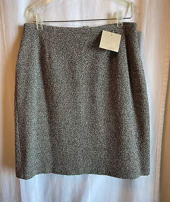 Vintage J. Jill Women's Black Tweed Straight Skirt Lined Size 10-14 Made In USA • $14.99