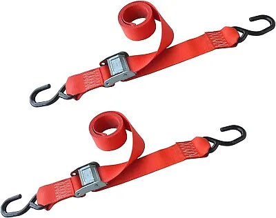 2 Pack 2  X 6' Cam Buckle Tie Down Strap W/ S Hooks Boat Trailer Motorcycle Bike • $21.85