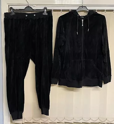 Black Velvet Tracksuits Women's Vintage Sweater Size EU44/46 Pant EU44/46 • £18.99