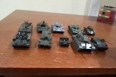 Lot Of 10 Roco Minitanks 1/87 Cold War Vehicles; Sold As Is; Mostly Unpainted. • $30