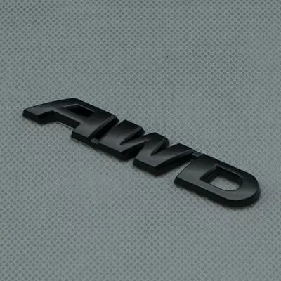 Black Metal AWD 3D Car Trunk Rear Fender Decal Sticker 4WD SUV V6  Emblem Badge • $6.20