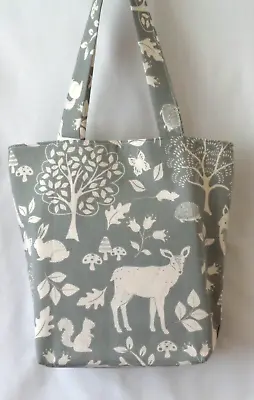 Handmade Ladies Tote Shopping Bag Internal Pockets  - Deer Squirrel  Hedgehog • £12.99