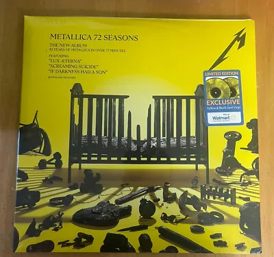 £42 • Buy Metallica 72 Seasons - Walmart Yellow Black Never Mellow Vinyl LP  Sealed