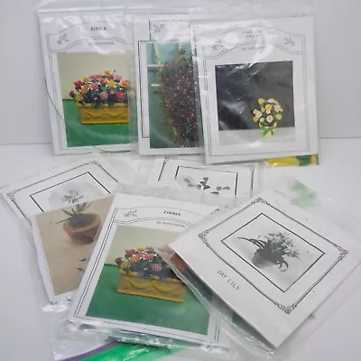 10 Pc Artisan Designed Dollhouse Miniature DIY LOT Kits Flowers D161 • $15.50