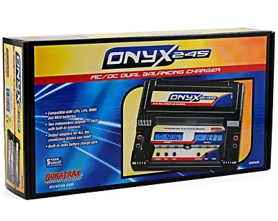 DuraTrax Onyx 245 AC/DC Dual Output Multi-Chemistry Balance Charger(5A/3S/40Wx2) • $70