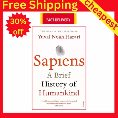 Sapiens: A Brief History Of Humankind By Yuval Noah Harari PAPERBACK Book New • $19.42