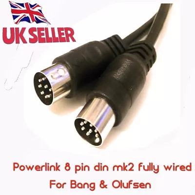 2 M BeoLab Speakers Cable For Bang & Olufsen B&O POWERLINK8 Pin MK2/3 COMPATABLE • £14