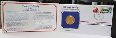 The Presidential Medals Cover Collection Warren G Harding 29th President Stamp • $6.43