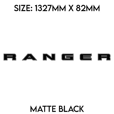 Ford Ranger Tailgate Matte Black 1327mm X 82mm Decal Sticker. Premium Vinyl. • $59.99