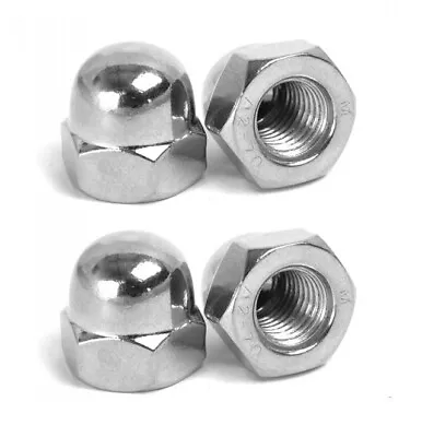 Domed Nuts Hex Acorn Stainless Steel 304 A2 M3 M4 M5 M6 M8 M10 M12 M14 M16 M20 • £1.49