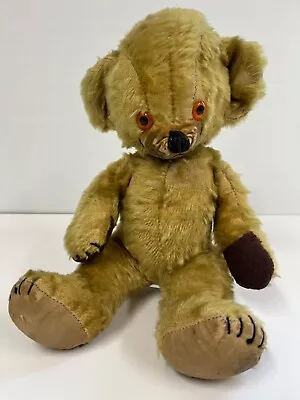 Vintage 1950s Merrythought 'cheeky' Mohair Jointed Teddy Bear 15” Bells In Ears • £100