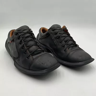 John Fluevog Mens Black W/Orange Stitching Future Angel Shoes Size 9 M • $33.75