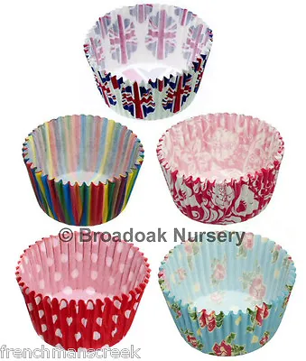 80 PATTERNED MINI CAKE CASES Choice Of Designs. Fairy Cake Bun Muffin Baking • £2.50