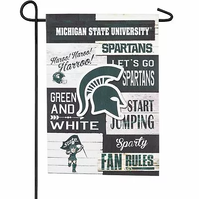 Evergreen Michigan State University Linen Fan Rules GAR 18'' X 12.5'' Inches • $13.99