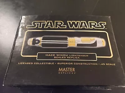 Master Replicas .45 Scaled Lightsaber Star Wars Mace Windu AtoC Gold SW-302 • $100