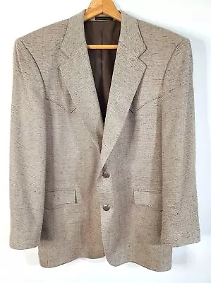 Vintage 70s Circle S Dallas Texas Mens Sportcoat Western Size 42R • $24.99