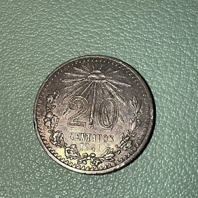 1941 MEXICO Silver 20 Centavos .720 • $7.50