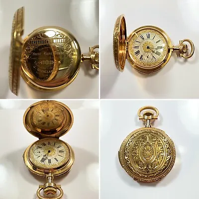 £16705.34 • Buy IMPORTANT J Groclaude 18k Gold Minute Repeater Pocket Watch Highly Detailed 32j