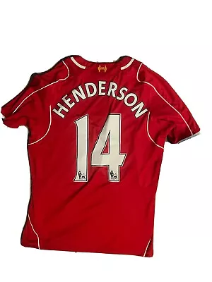 £35 • Buy Warrior 2014/15 Liverpool Home Shirt With Henderson 14 On The Back