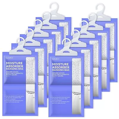 Moisture Absorbers Packets 10 Pack Dehumidifier Bags For Closet Hanging Humidity • $20.59