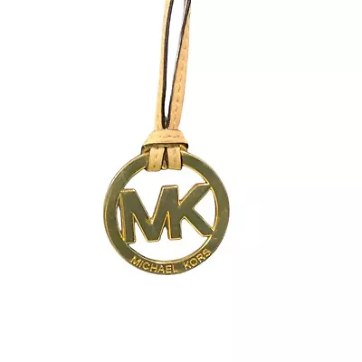 Michael Kors Golden Color Bag Charm Keychain Accessory Light Beige Strap • $9.99