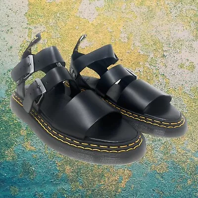 Doc Martens Men's Size 13 Vegan Gryphon Gladiator Sandals Black Adjustable • $69.97