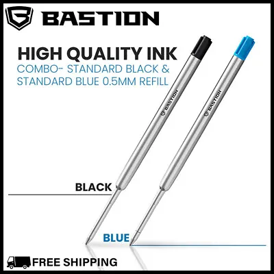 BASTION PENS STANDARD INK REPLACEMENT CARTRIDGE Bolt Action Combo 1 Black 1 Blue • $8.99