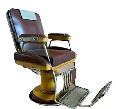 Vintage Retro Mini Barber Chair Decorative Barbershop Handmade Chair Brown • $48.34