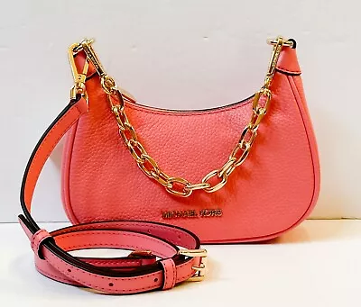 Michael Kors Cora Mini Zip Pouchette Chain Shoulder Crossbody Bag • $119.80