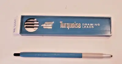 Eagle Turquoise 10 Vintage Aluminum Drafting Pencil Lead Holder Extra Lead 9H • $19.99