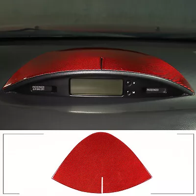 Red Carbon Fiber Dashboard CD Panel Trim Sticker For Mitsubishi Eclipse 2006-11 • $40.99