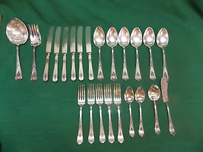 Vintage Lot Of Yourex Silverplate MARJO-NELL Knives Forks Spoons. Monogram  C  • $12.99