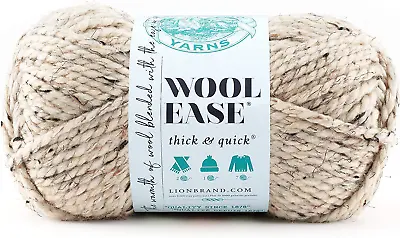 Lion Brand Yarn Company 1-Piece Wool-Ease Thick And Quick Oatmeal • £11.44