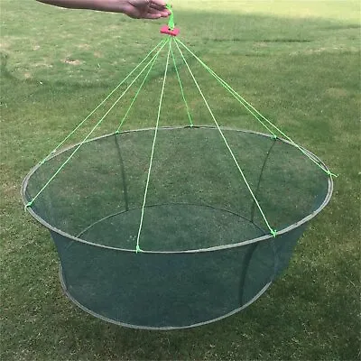 Fishing Bait Trap Crab Net Crawdad Shrimp Cast Dip Cage Fish Minnow Fold Able • $22.79