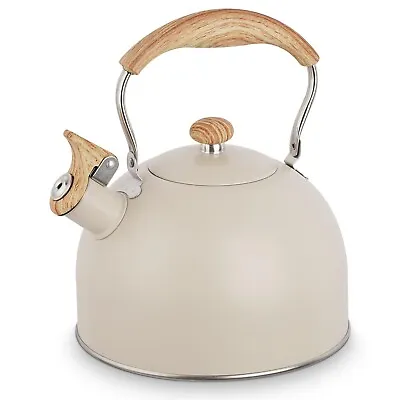 Stainless Steel Whistling Kettle 2.5L Stove Top Hob Kitchenware Camping Purpel • £5