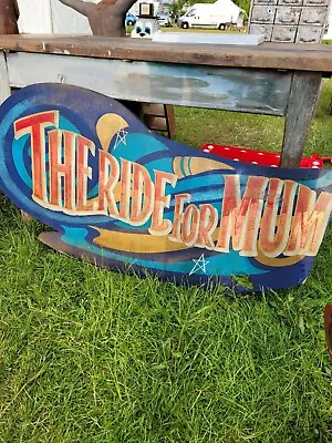 Quirky Unusual Fun Antique Vintage Painted Fairground Funfair Circus Ride Sign • £395