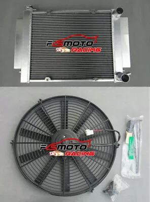 3 ROW Radiator + FAN For Mazda RX2 RX3 RX4 RX5 RX7 S1 S2 MT With Heater Pipe • $190