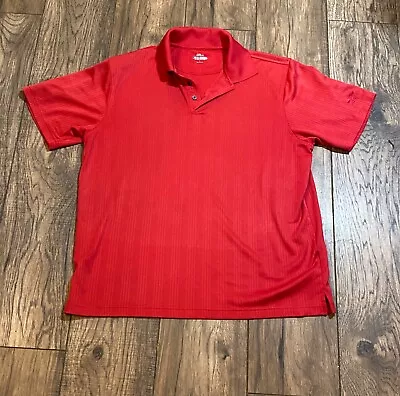 Mizuno Alpha Polo Shirt Adult Men Size  Large Red Short Sleeve Drylite Fabric • $12.57
