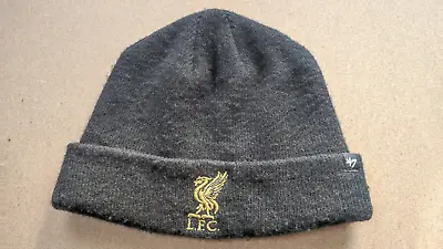 $9.95 • Buy 47 Liverpool FC Black Beanie Hat One Size LFC Knit Pom Acrylic Water Resistant