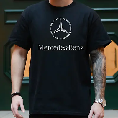 Mens Mercedes Benz T Shirt Premium Cotton Car Racing F1 Shirt Christmas Gift • £11.99