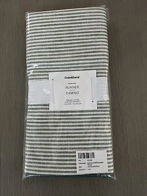 Crate And Barrel Mercer Stripe Table Runner - Green. New With Tag. 18x120. • $32.95