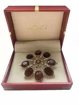 Vintage Monet Rhinestone Brooch Pin • $25