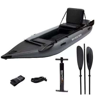 2 Person Inflatable Fishing PVC Kayak Boat Rescue Rubber Rowing Boat With Pump • $469.99