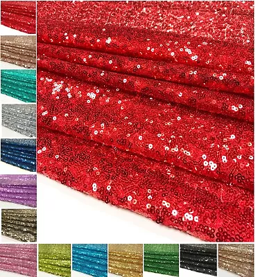 £0.99 • Buy Sequin Fabric 3mm Mini Sparkly Shiny Wedding Dress Bling Glitter Cloth Material