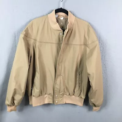 Vintage Miller Outerwear Windbreaker Mens Extra Large Tan Jacket Casual Retro • $26.97