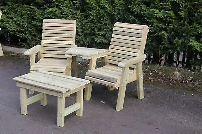 £229 • Buy Wooden Garden Chairs/ Wooden Love Seats/ Companion Set/ Garden Chair 