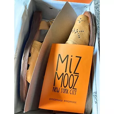 Miz Mooz Comfort Leather Ankle Strap Sandals EU 41 (US 9.5-10) Fifi Wide Wheat • $53.99
