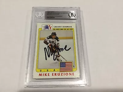 Mike Eruzione Signed Autographed History Of Game Card Slabbed Beckett BAS COA A • $79.99